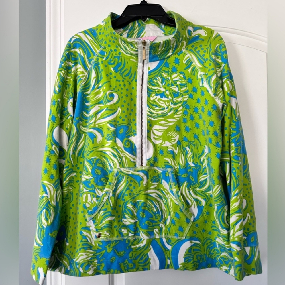 Lilly Pulitzer Green and Blue Patterned popover